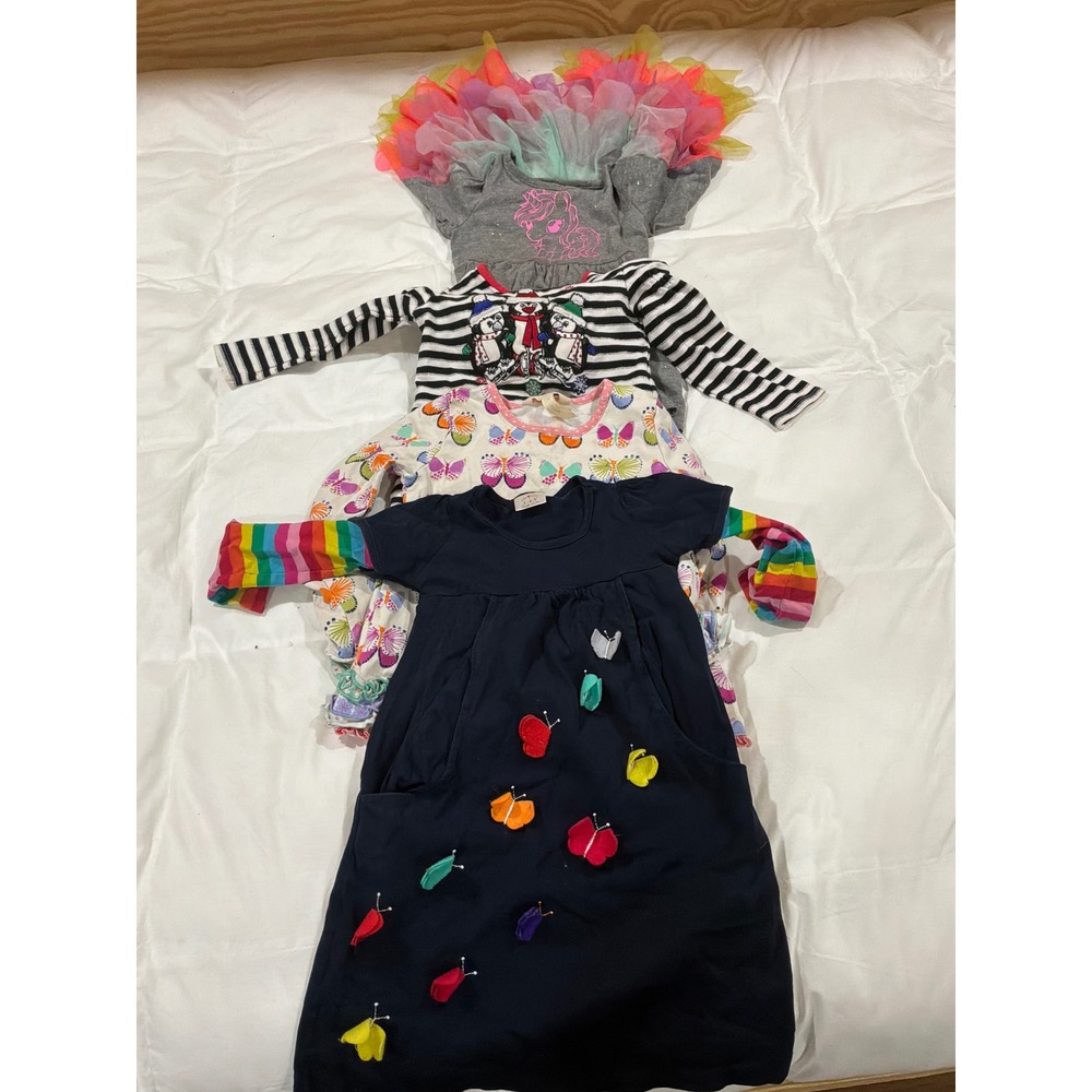 Matilda Jane Cat & Jack Flapdoodles Dress Top Lot Girls 3T 4 Multicolor